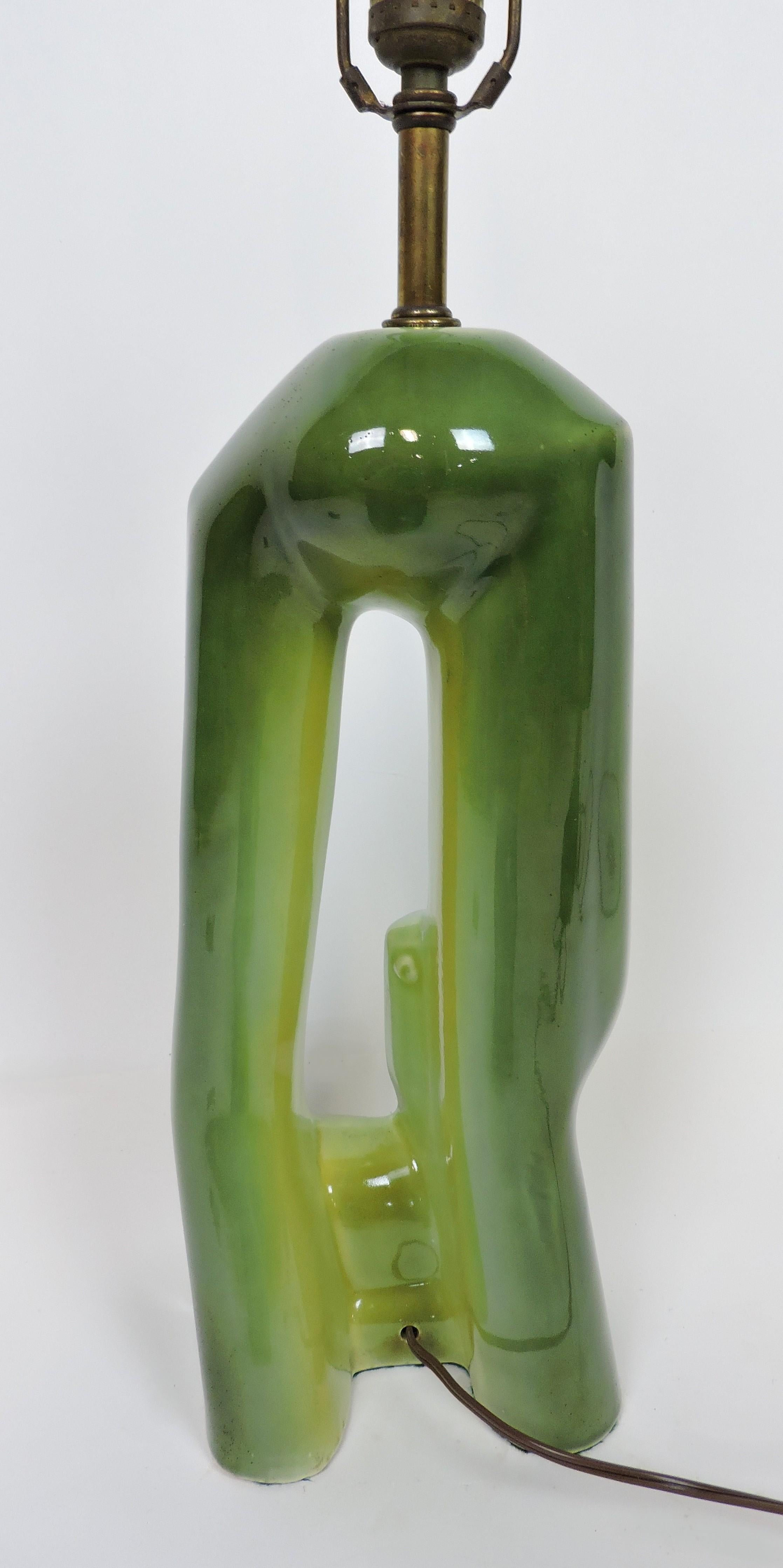Mid-20th Century Heifetz Style Mid Century Modern Sculptural Ceramic Giraffe Table Lamp