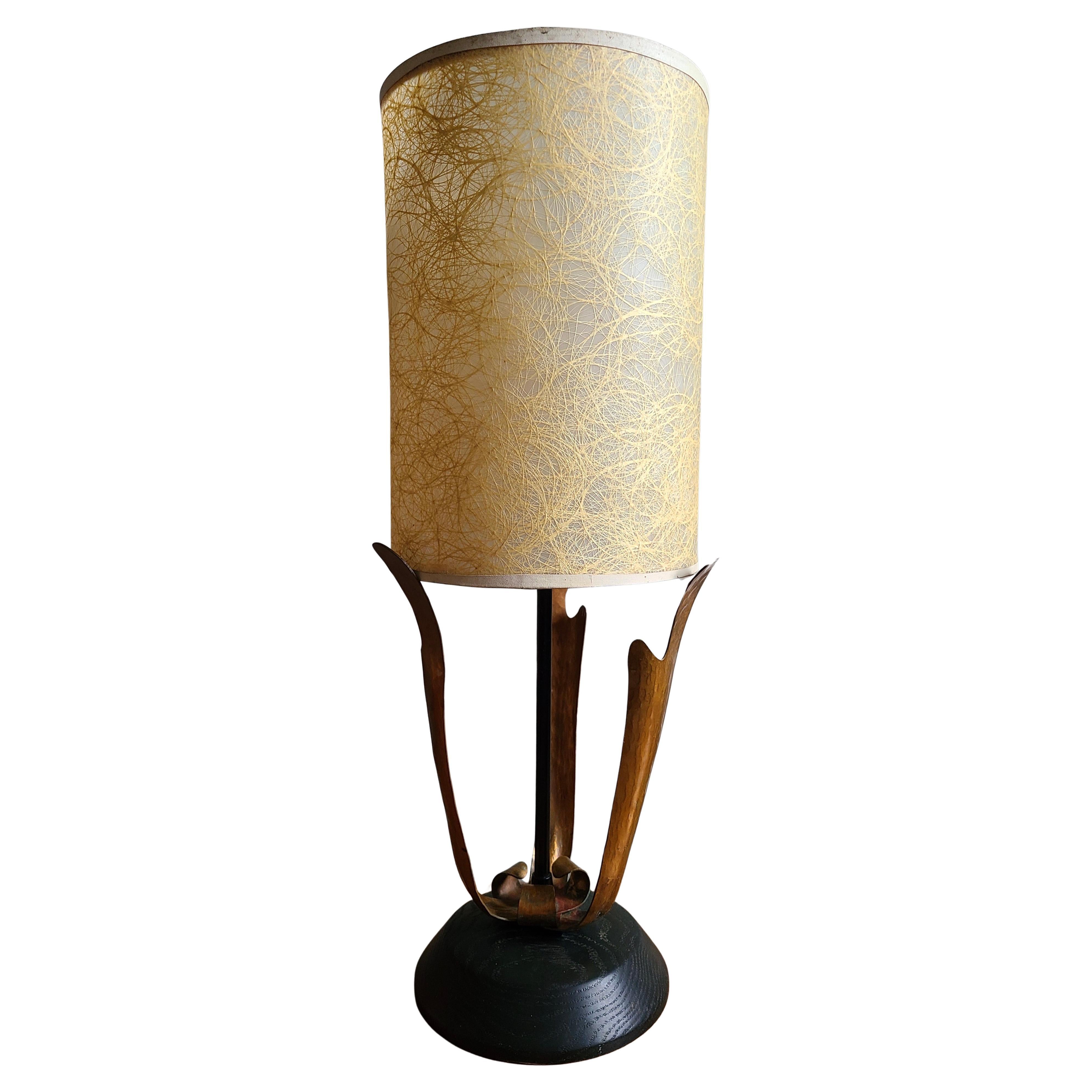 Copper Heifetz Table Lamp Cactus Form designed by Yasha Heifetz For Sale