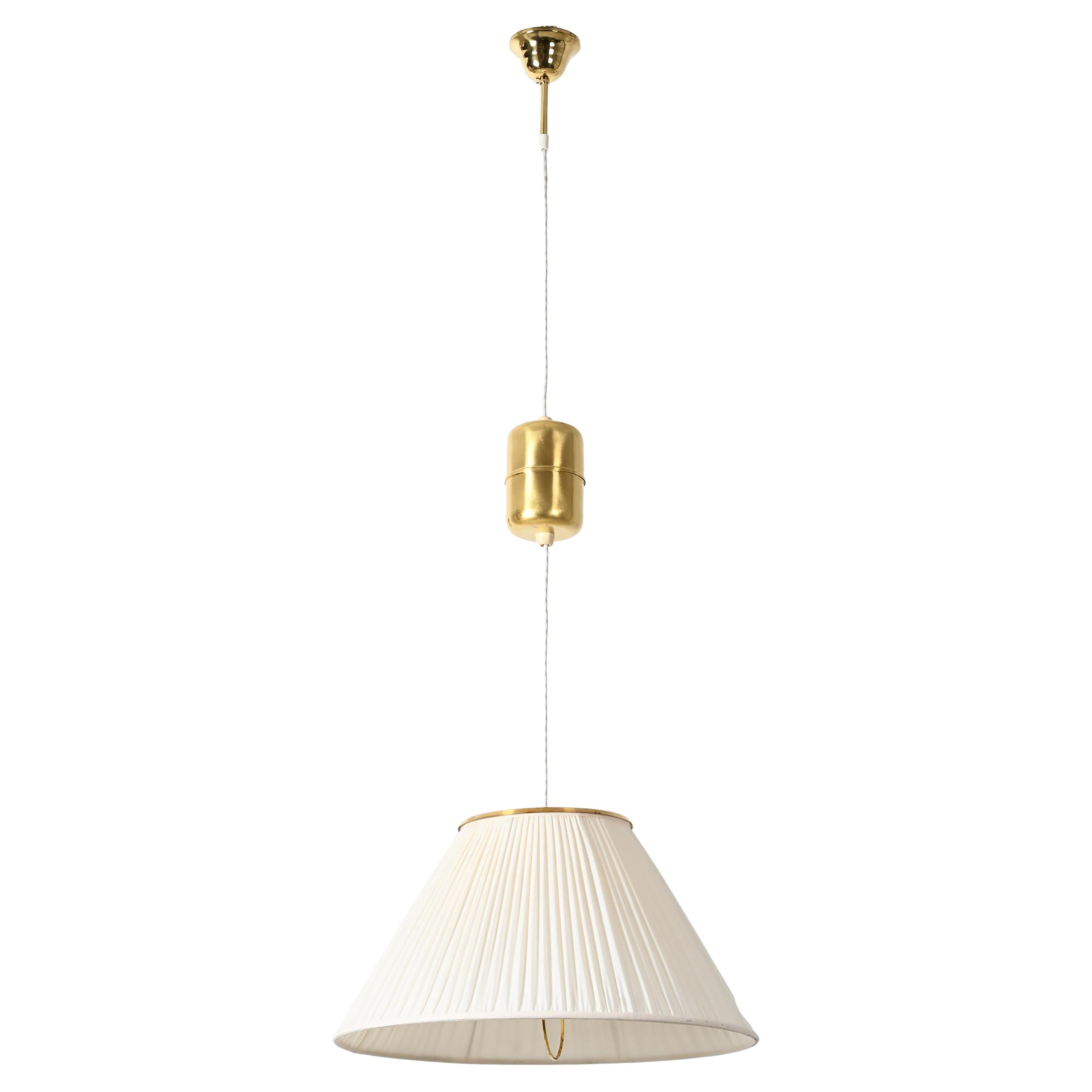 Heigh Adjustable Silk Pendant Light by Josef Frank Model 1844