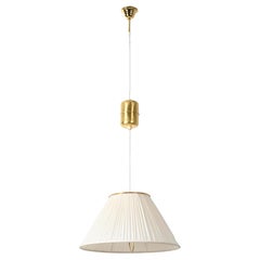 Heigh Adjustable Silk Pendant Light by Josef Frank Model 1844