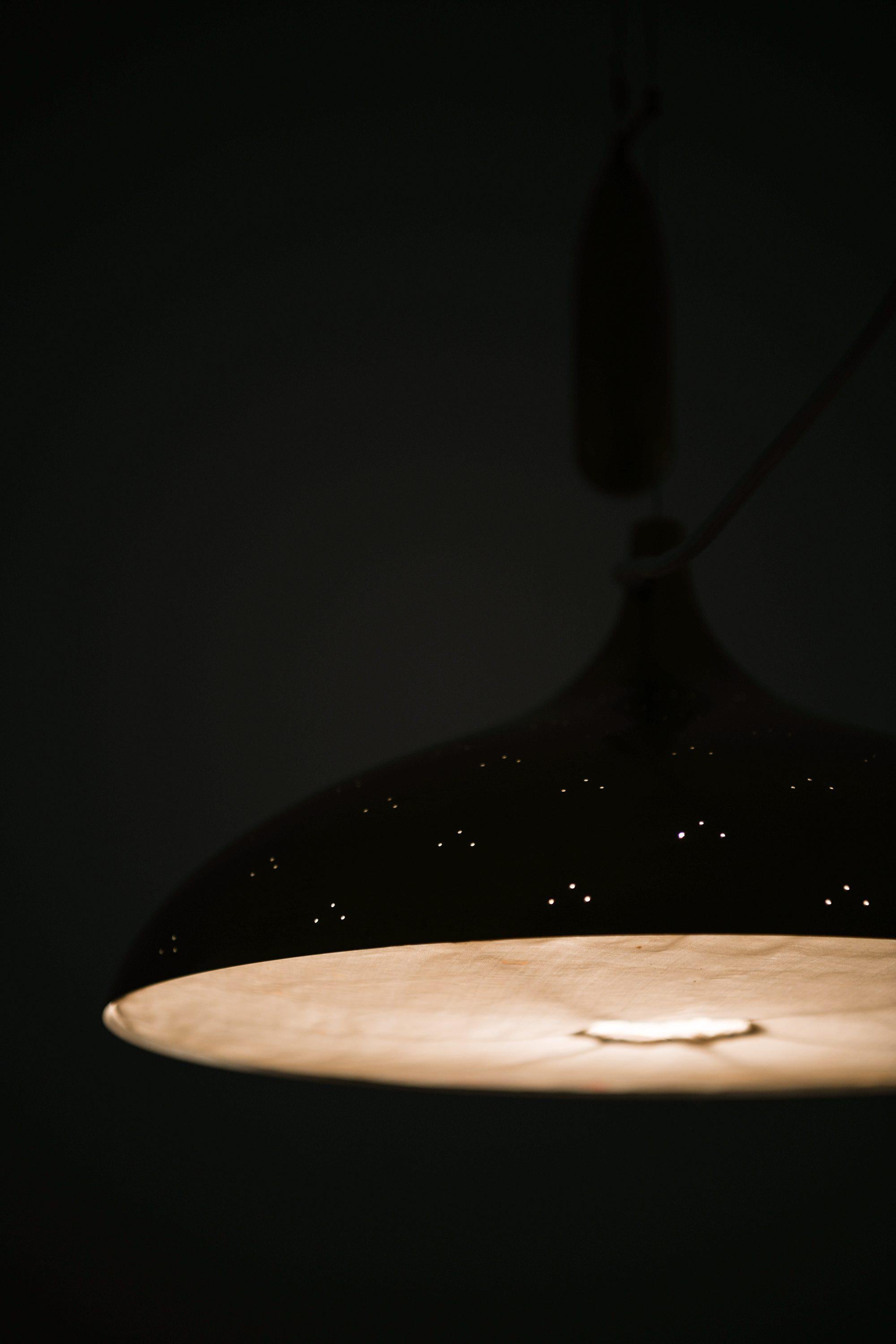 XX secolo Lampada da soffitto regolabile in altezza in ottone, anni '40 in vendita