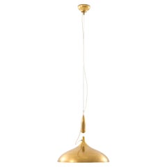 Lampada da soffitto regolabile in altezza in ottone, anni '40