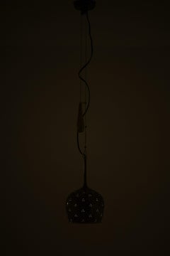 Height Adjustable Ceiling Lamps in Brass by Paavo Tynell, 1950's