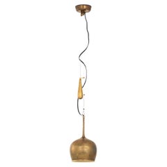 Height Adjustable Ceiling Lamps in Brass by Paavo Tynell, 1950's