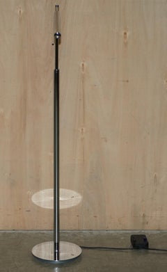 HEIGHT ADJUSTABLE FLOOR STANDING CHROME BANKERS ARTiCULATED ARM LAMP