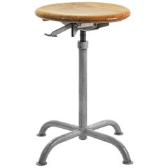 Height Adjustable, Industrial Atelier Stool by Embru