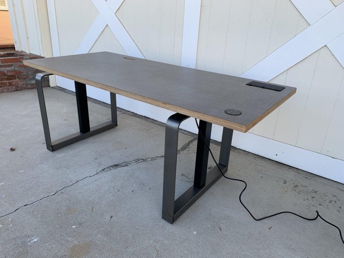 Height Adjustable Industrial Desk Made in Los Angeles For Sale 6