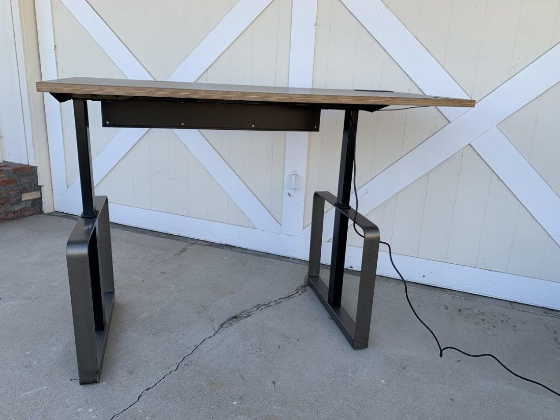 American Height Adjustable Industrial Desk Made in Los Angeles For Sale