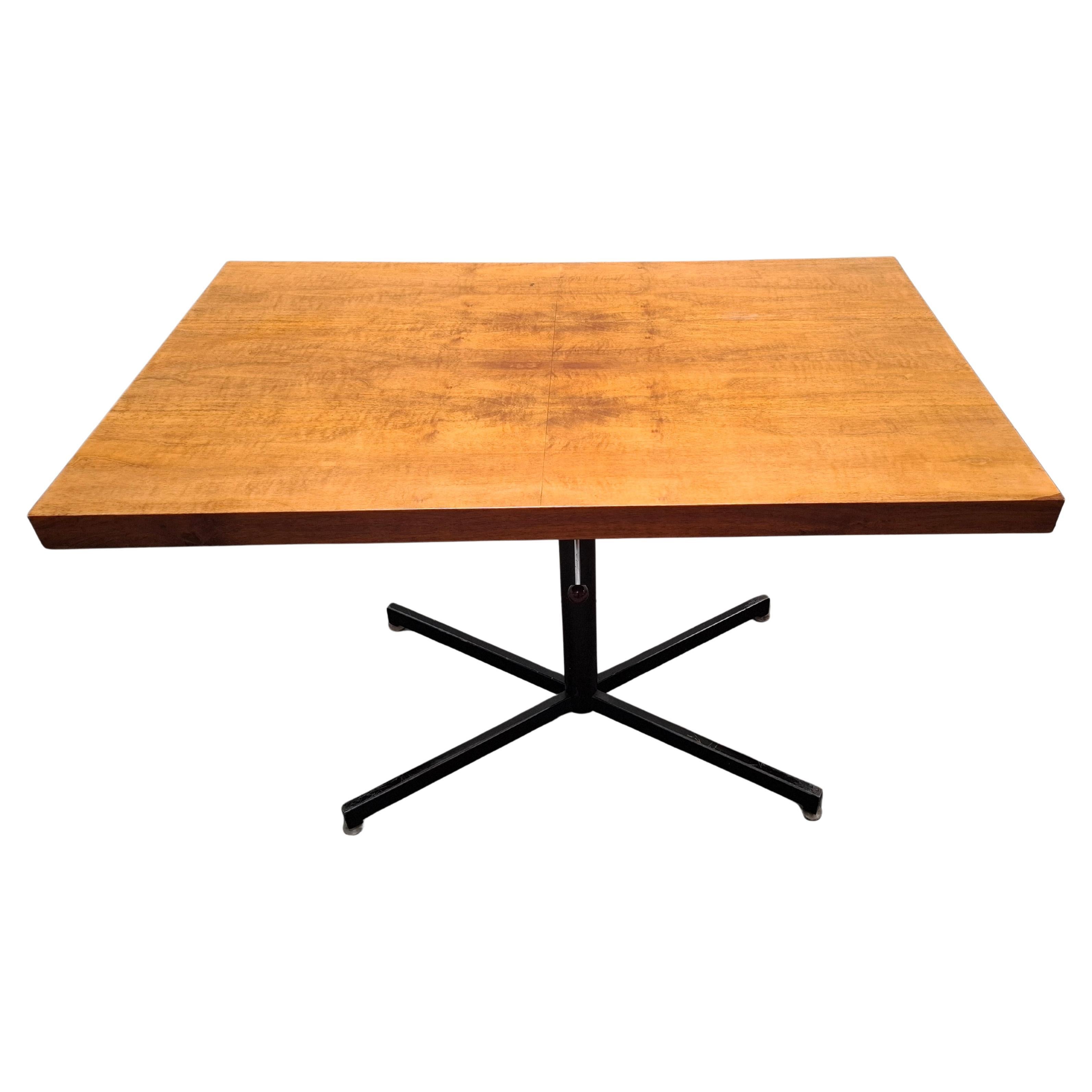 Height Adjustable Oak Table by ILSE Möbel, Germany, 1970s, Mid-Century Modern For Sale