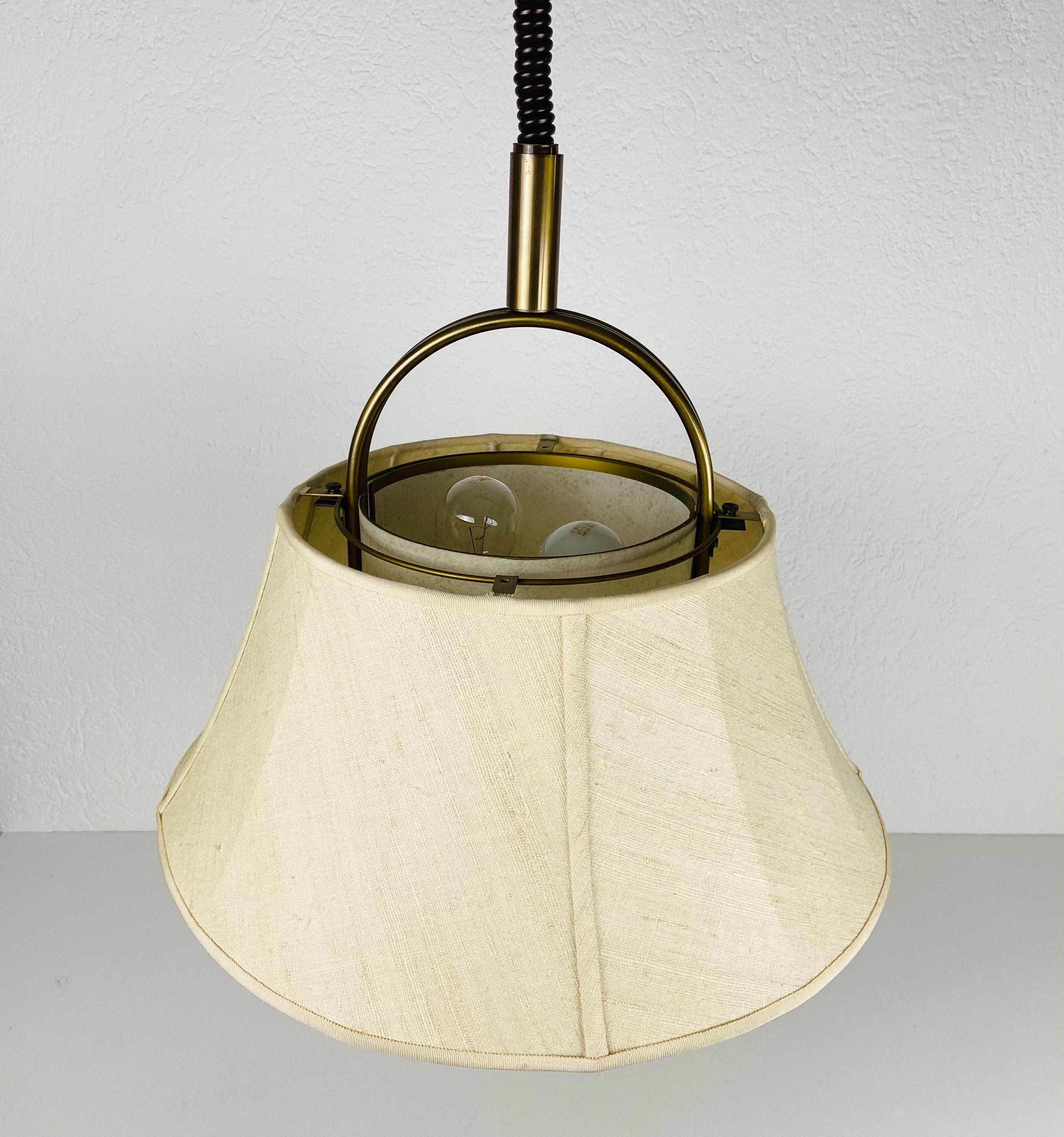 Late 20th Century Height Adjustable Pendant Lamp by Temde, 1970s For Sale
