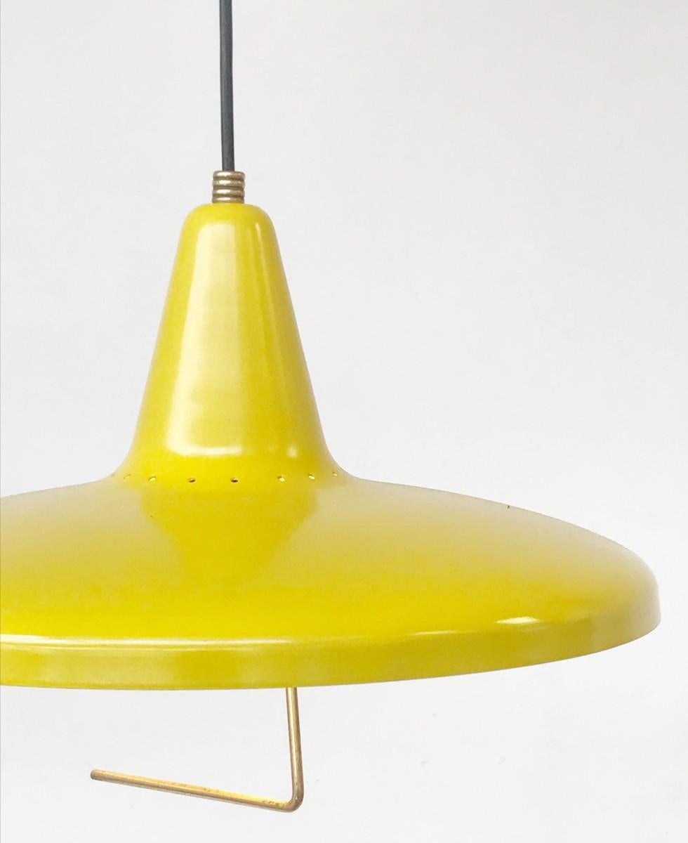 Mid-Century Modern Height Adjustable Pendant Lamp with Counter Weight