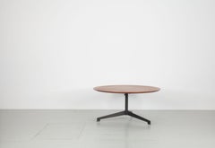 Height Adjustable Round Teak Wood Table from the Italian, 1950s