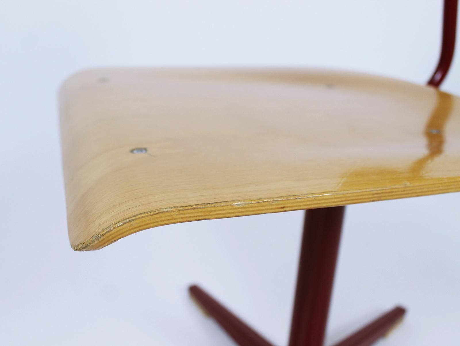Height Adjustable School Chairs by Embru 1960s Switzerland 4