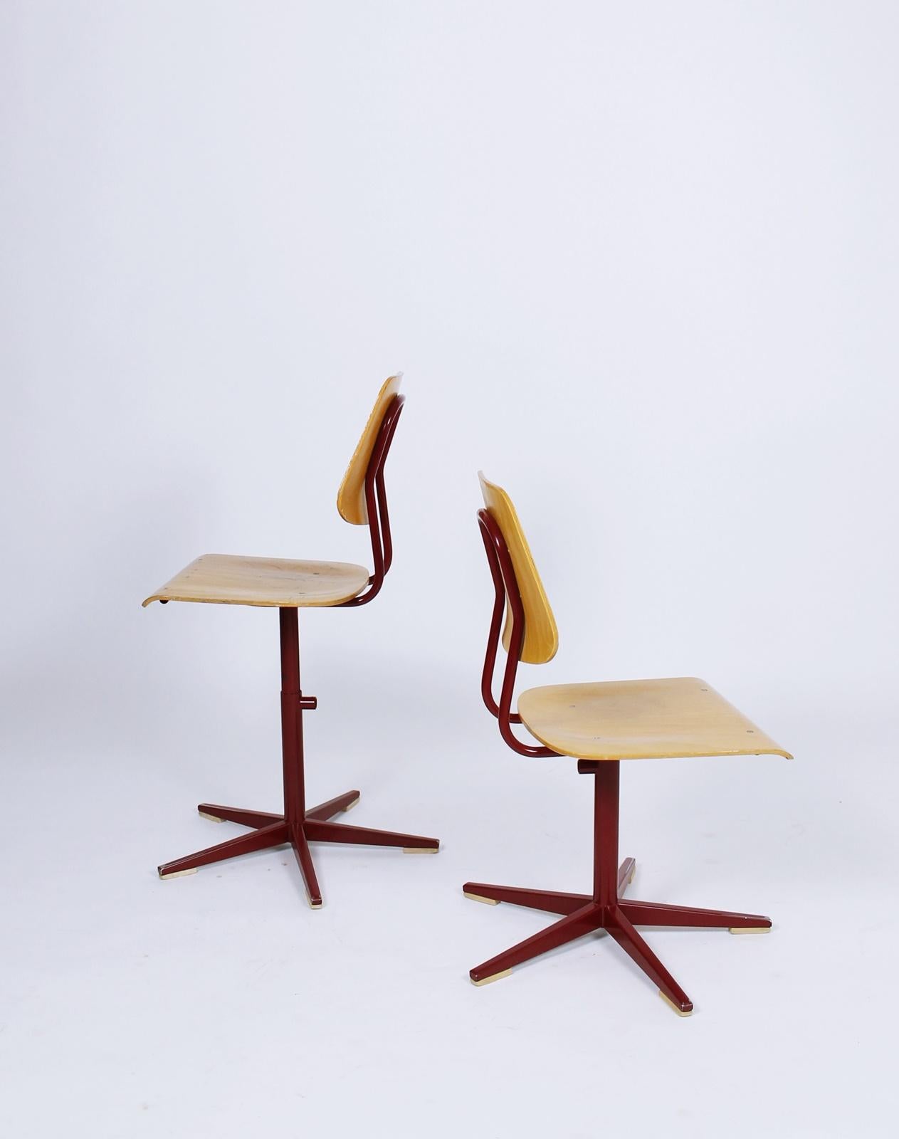 Height Adjustable School Chairs by Embru 1960s Switzerland 10