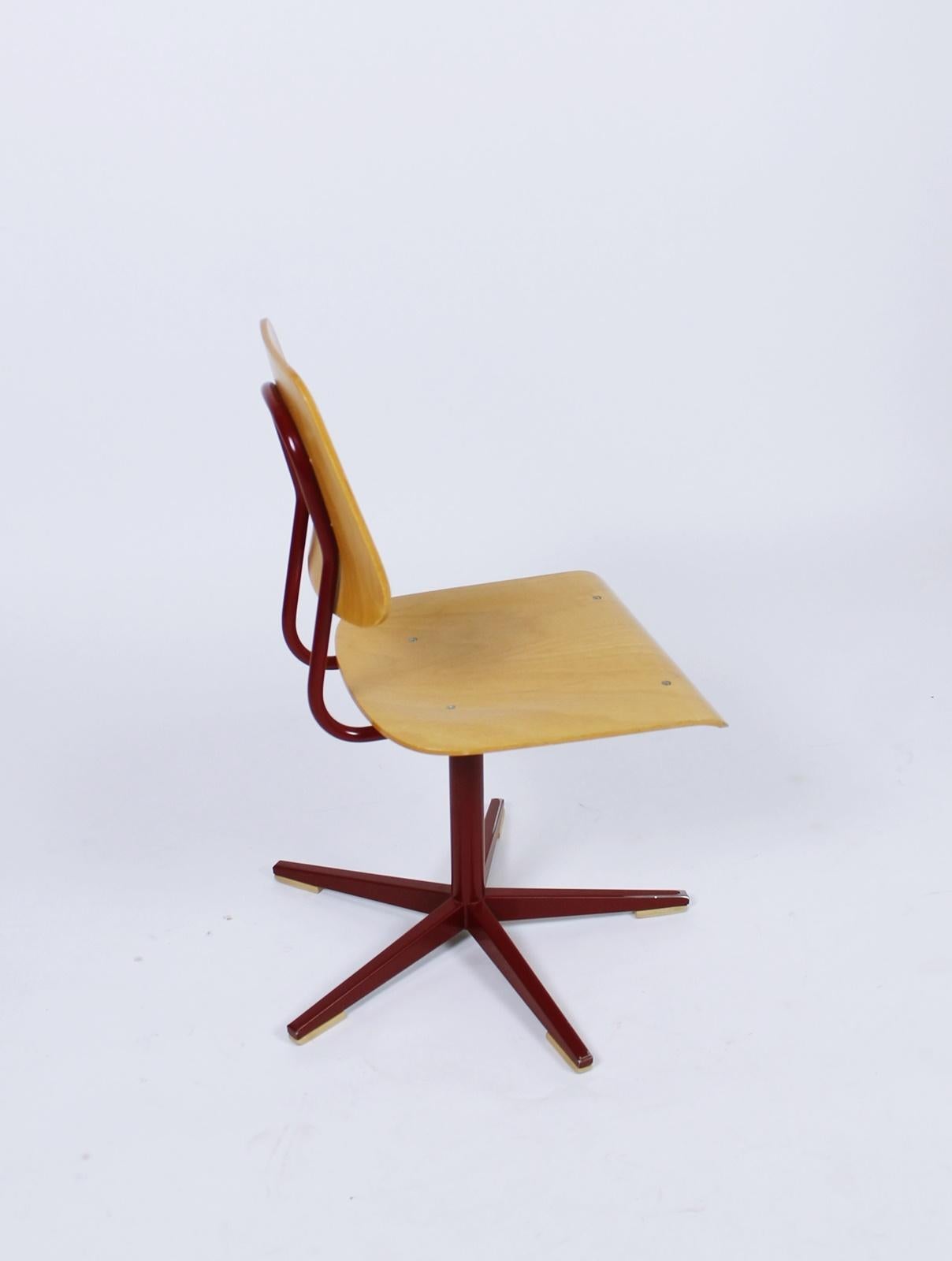 Bauhaus Height Adjustable School Chairs by Embru 1960s Switzerland
