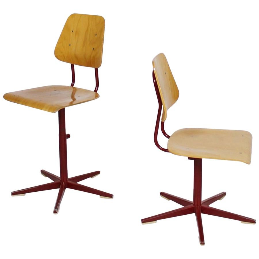 Height Adjustable School Chairs by Embru 1960s Switzerland