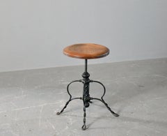 Height Adjustable Stool By Tonk Brothers New York Circa 1900