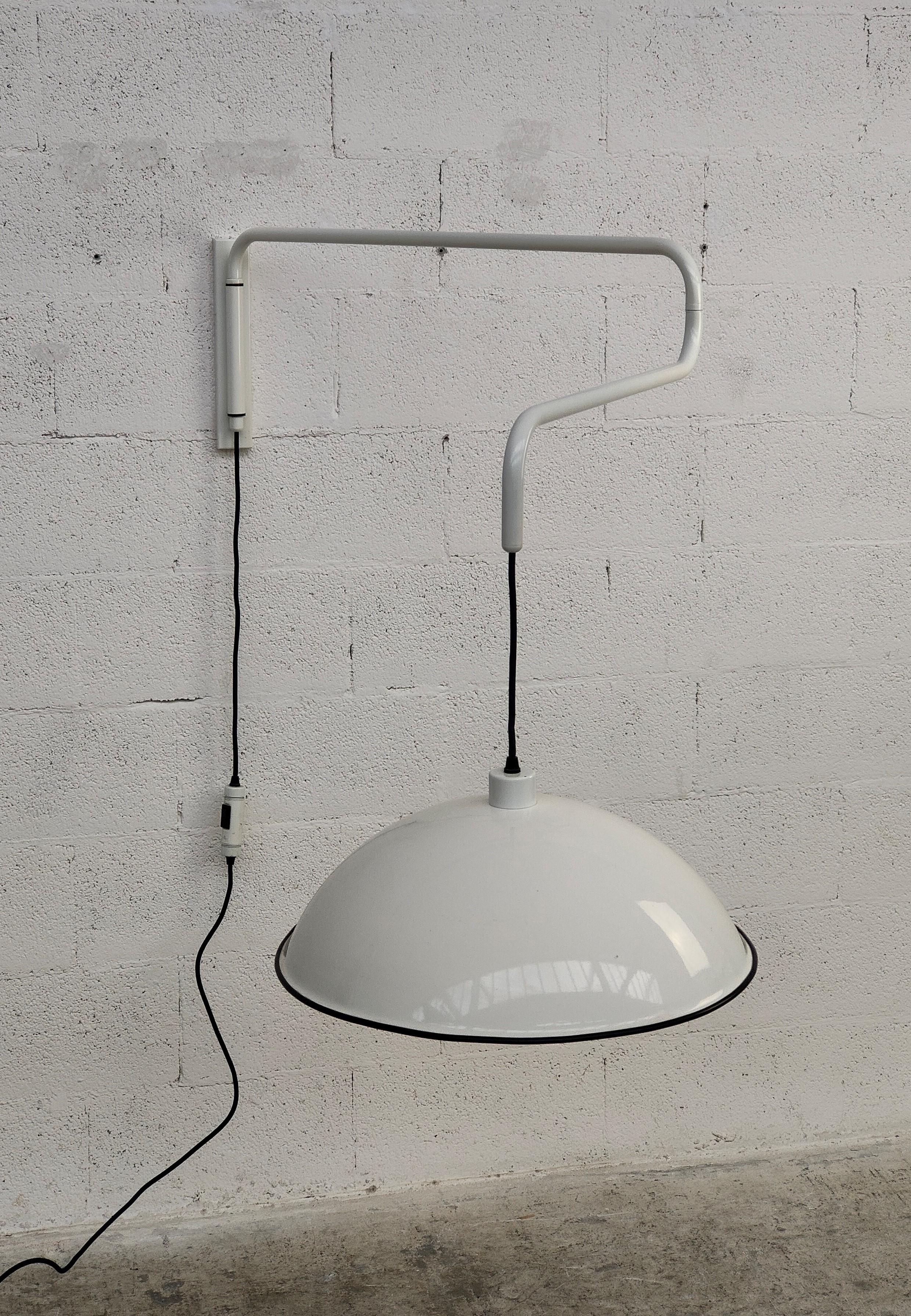 Italian Height Adjustable, Swiveling Wall Lamp by Elio Martinelli 60s, 70s