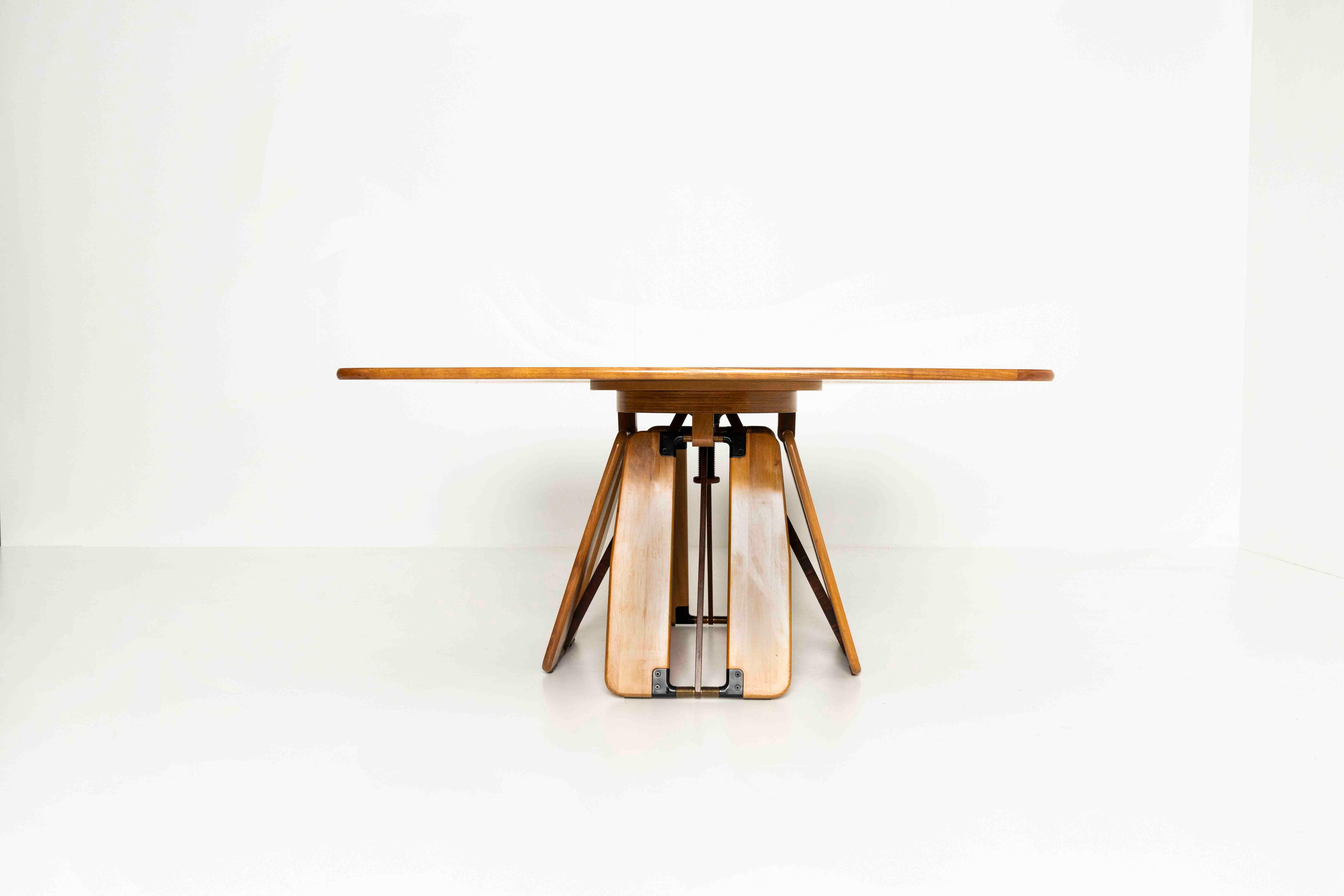 Mid-Century Modern Height-Adjustable Table by Franco Poli for Bernini, Italy 1981