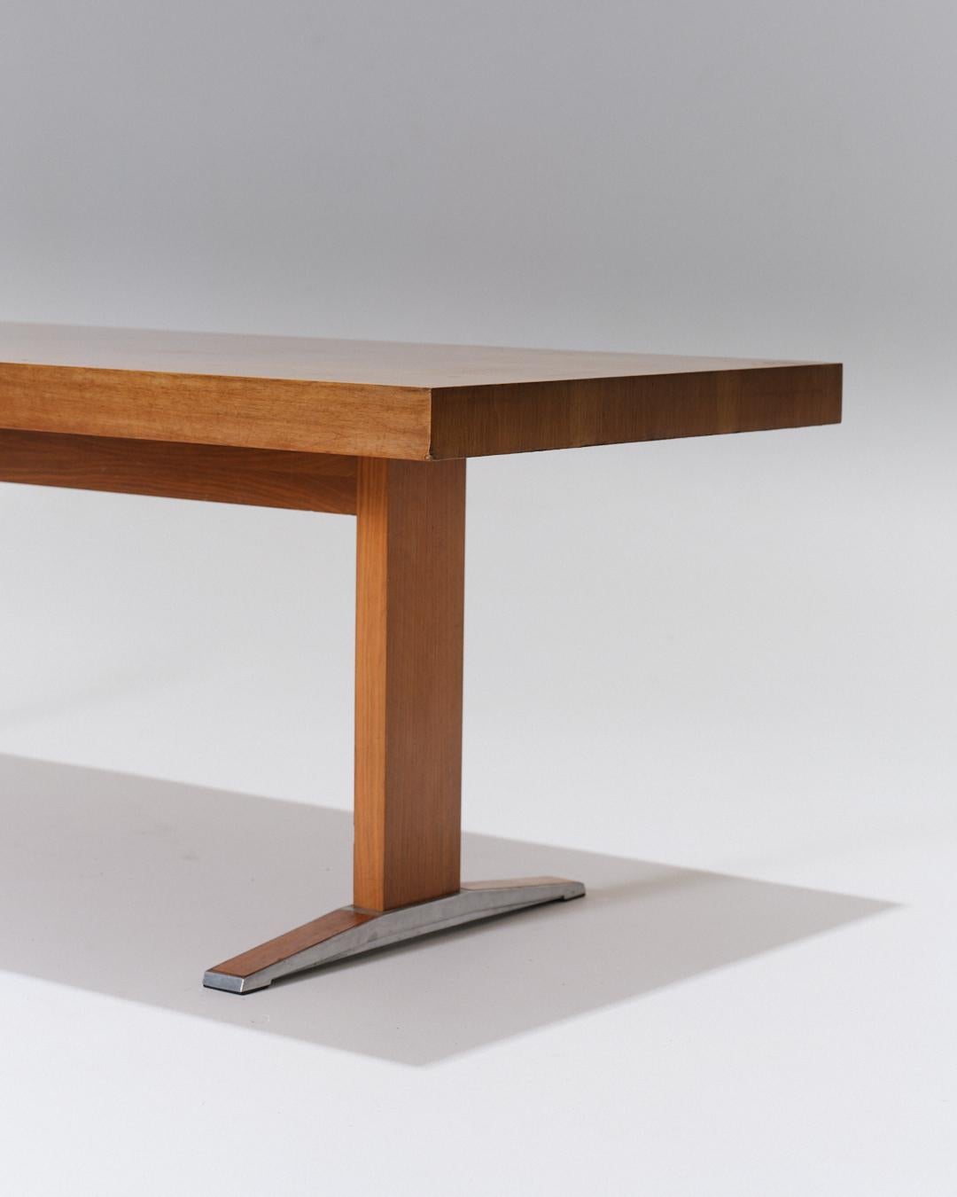 Height-Adjustable Wooden Dining Table, 1970s en vente 11