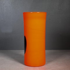 Heikki Orvola for Nuutajarvi Nottsjo Red and Black Art Glass Vase c.1960s