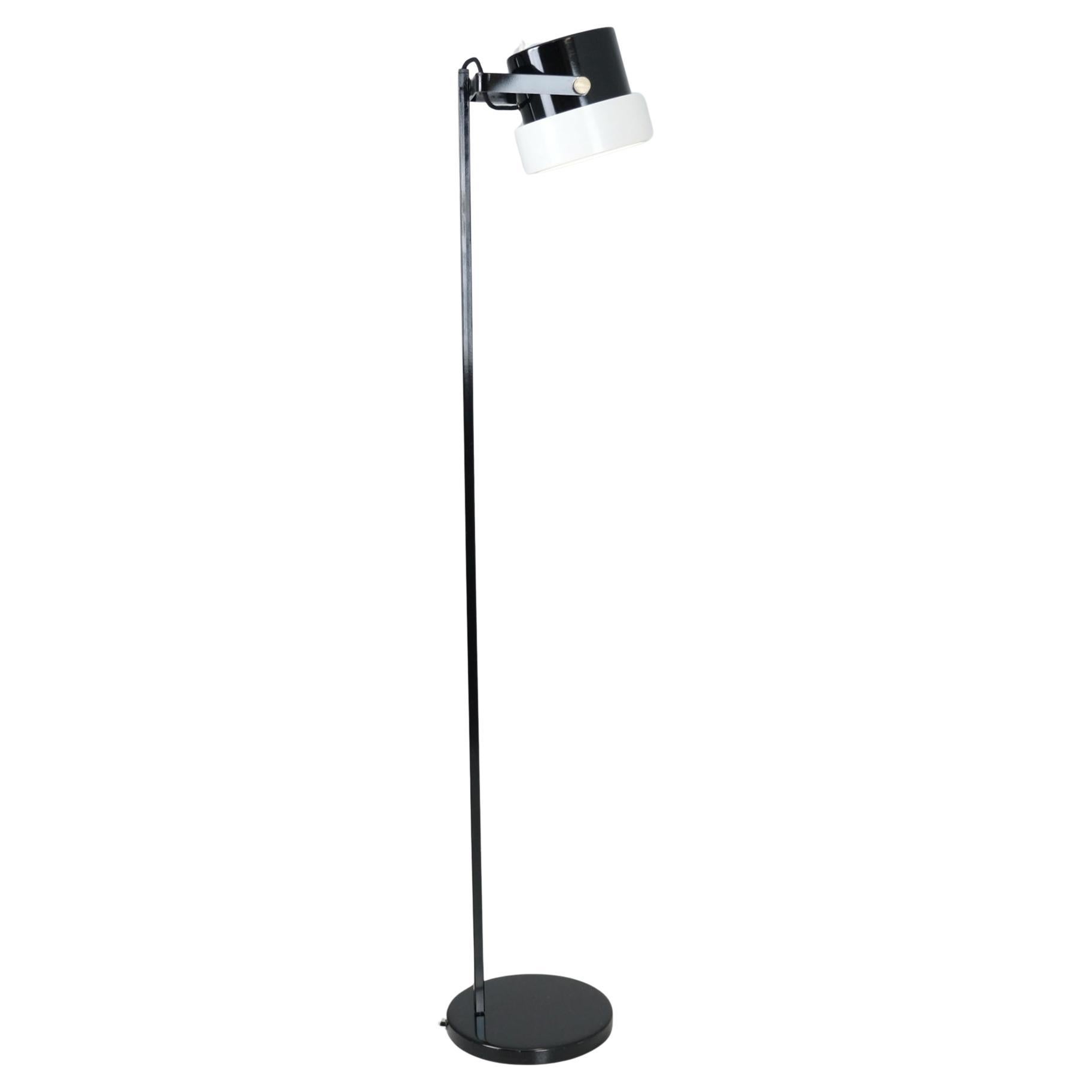 Heikki Turunen Lampadaire Model No 30-138 en noir et blanc, Orno 1970, Finlande