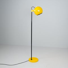 Heikki Turunen Floor Lamp Model 30-180 in Black & Yellow, Orno 1970s, Finland