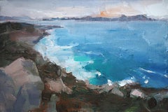 "Al monte do Facho II - Vista sulle isole Cíes/Spagna" di Heiko Mattausch, Olio