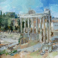 "Forum Romanum III/Rome/Italy" (2021) by Heiko Mattausch, Original Oil Painting
