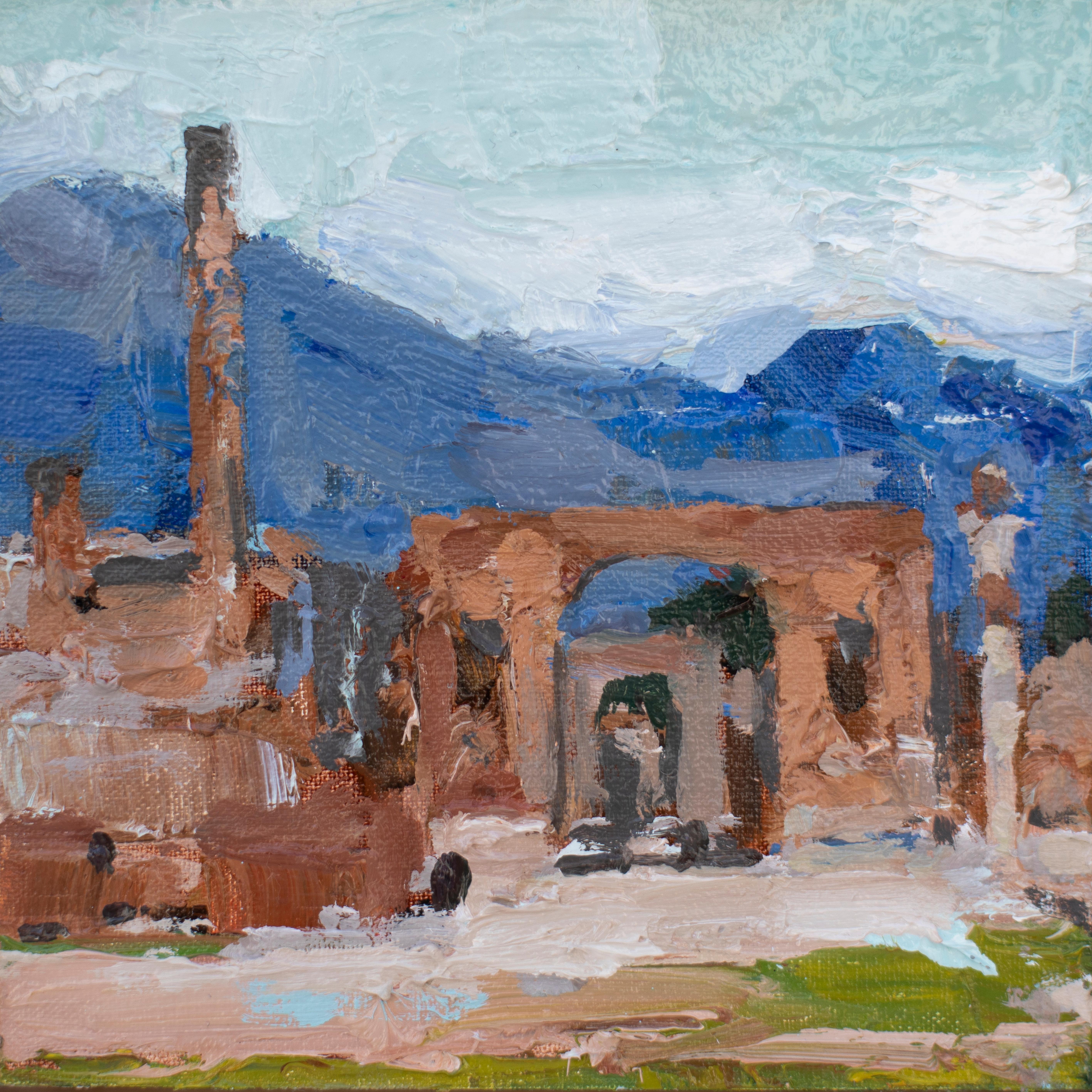 "Pompei" di Heiko Mattausch (con sede in Germania) è un dipinto a olio originale che raffigura un paesaggio delle rovine di Pompei. 

Sono un pittore e artista grafico che vive e lavora a Lipsia, in Germania. Sono nata e cresciuta in una città di