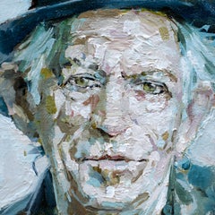"Portrait Keith Richards" (2023) by Heiko Mattausch, Original Oil Painting