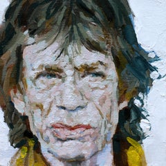 "Ritratto di Mick Jagger" (2023) di Heiko Mattausch, Pittura ad olio originale
