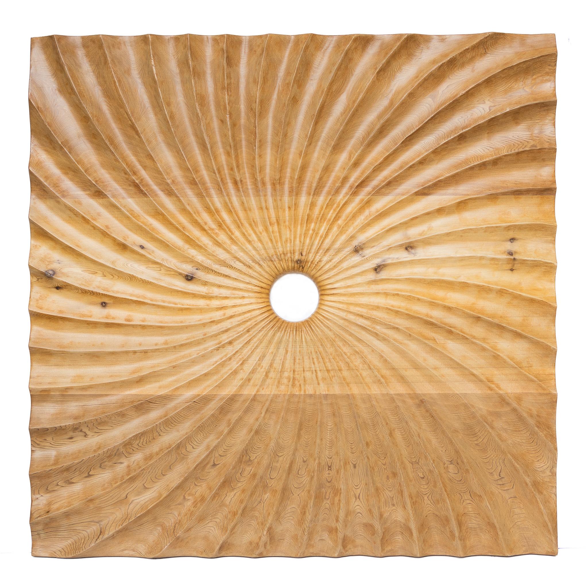 Triptyque spiralé en bois de cèdre « Exppansions »  - Sculpture de Heiko Weiner