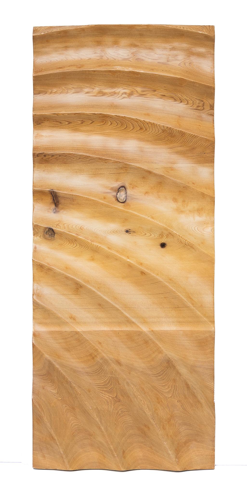Par Heiko Weiner

Cette magnifique pièce murale en bois de cèdre sculptée à la main par Heiko Weiner présente un motif en spirale composé de trois pièces. Comme beaucoup d'œuvres de Weiners qui associent l'art et les mathématiques, il a créé cette