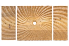 Used "Expansions" Cedar Wood Spiral Triptych 