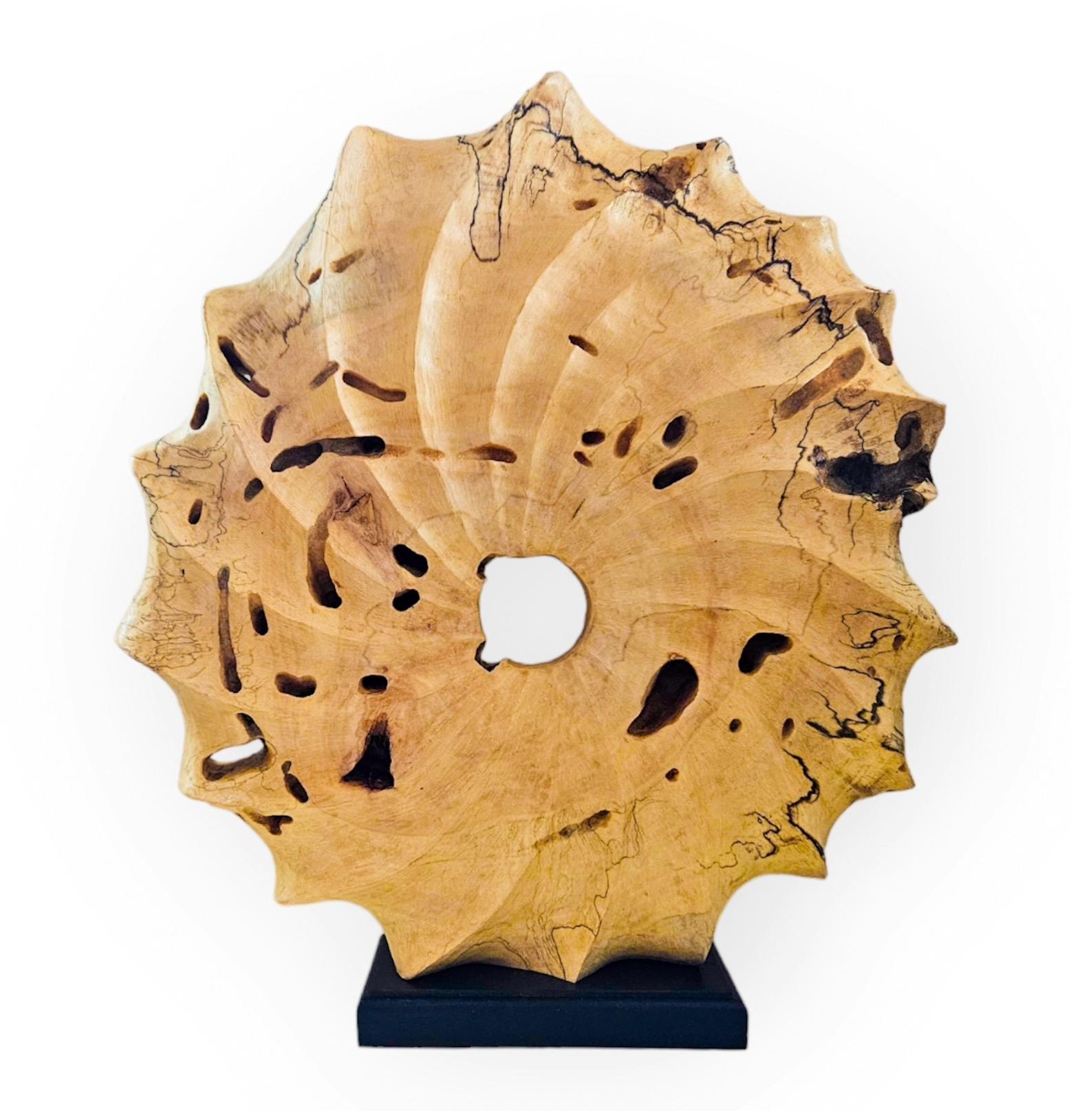 By Heiko Weiner

This hand-carved wooden sculpture is the second piece in the Perseverance series and is made out of a solid piece of sugar maple foraged by the artist. It is named 