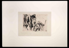 The Embroiderer - Original Etching by Heimieli Wolff - 1920