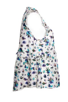 Heimstone, ruffle printed sleeveless blouse