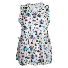Heimstone, ruffle printed sleeveless blouse