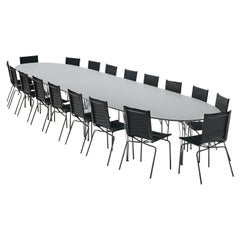 Hein & Mathsson Superellipse Conference Table and 18 Van Severen Leather Chairs