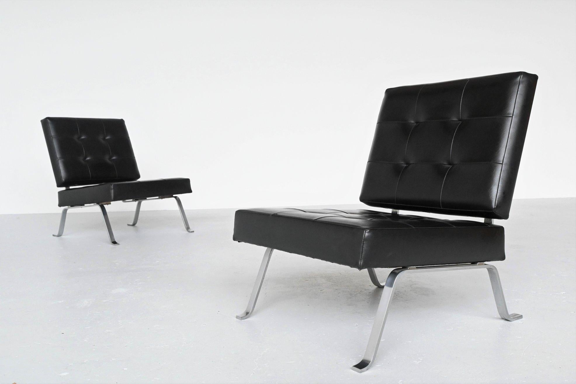 Mid-Century Modern Hein Salomonson AP Originals Model AP60 Lounge Chairs Netherlands 1960