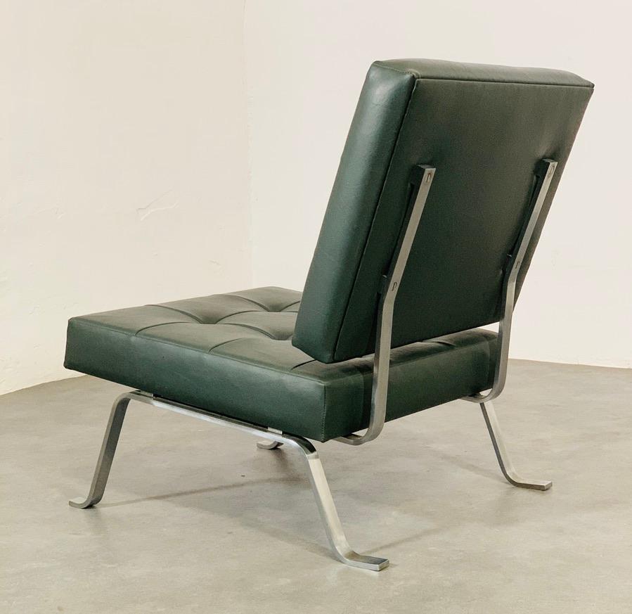 Hein Salomonson für A.P. Original-Set Loungesessel, Niederlande 1960er Jahre. (Edelstahl) im Angebot
