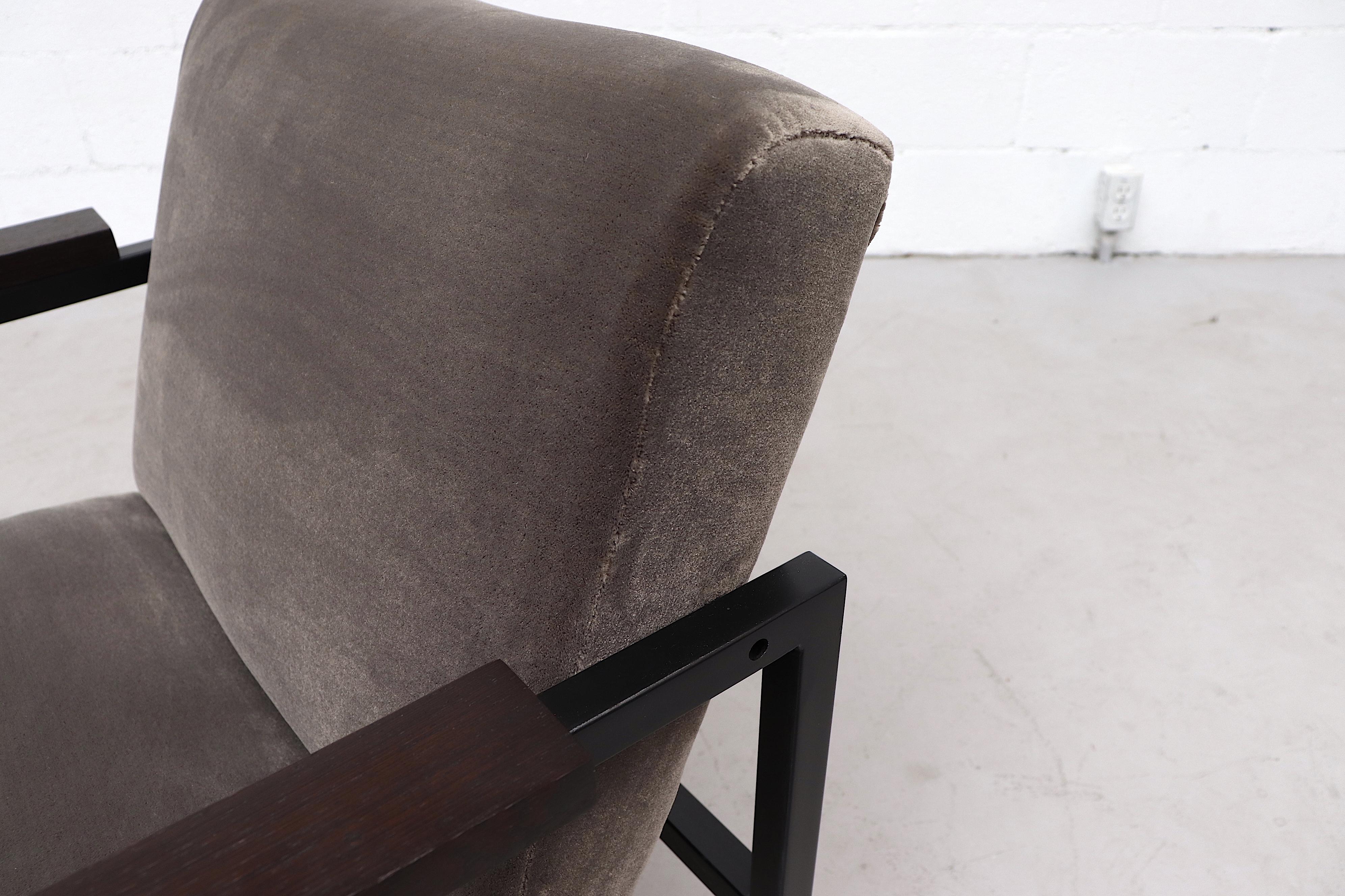 Late 20th Century Hein Stolle Attributed Velvet Lounge Chair