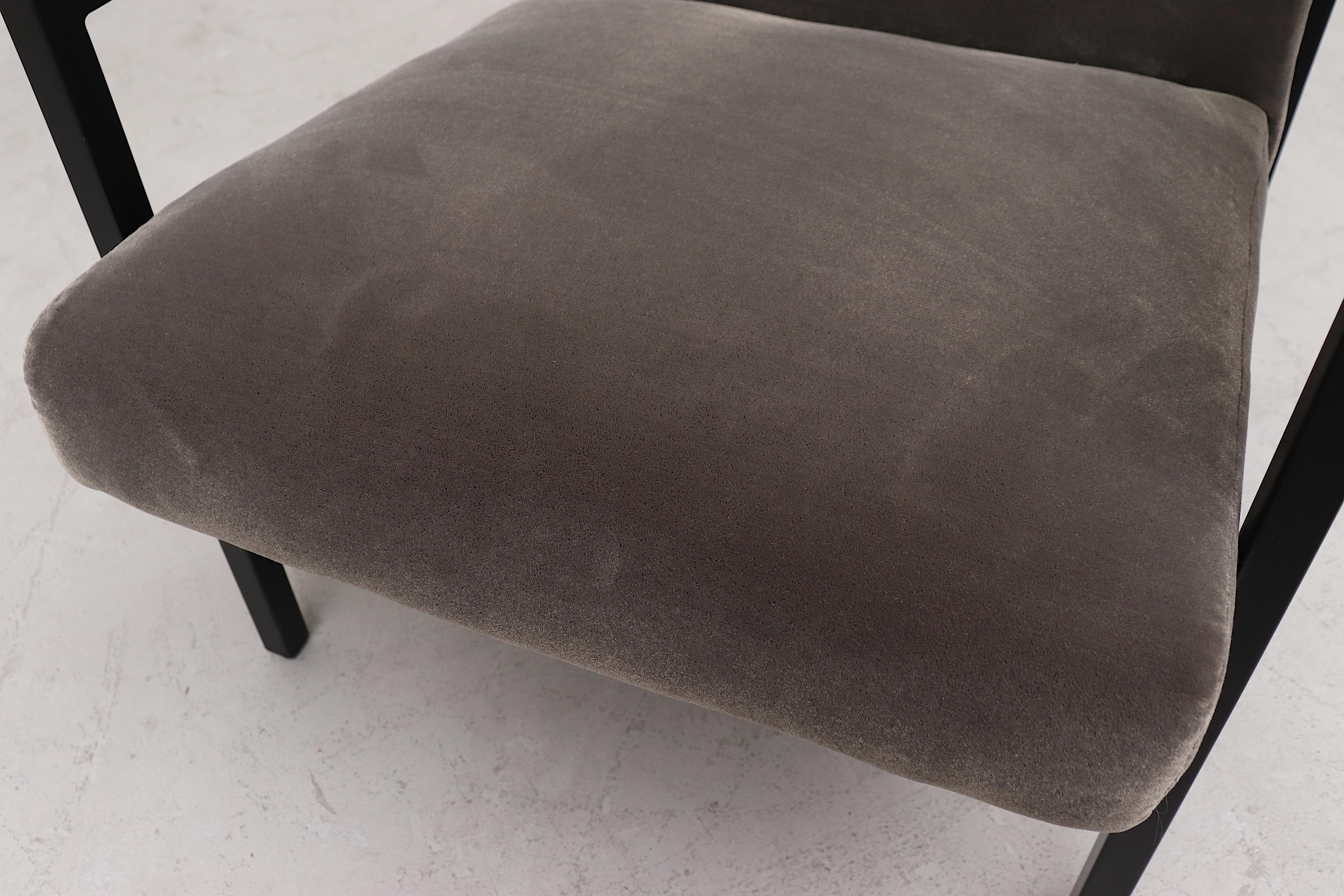 Hein Stolle Attributed Velvet Lounge Chair 2