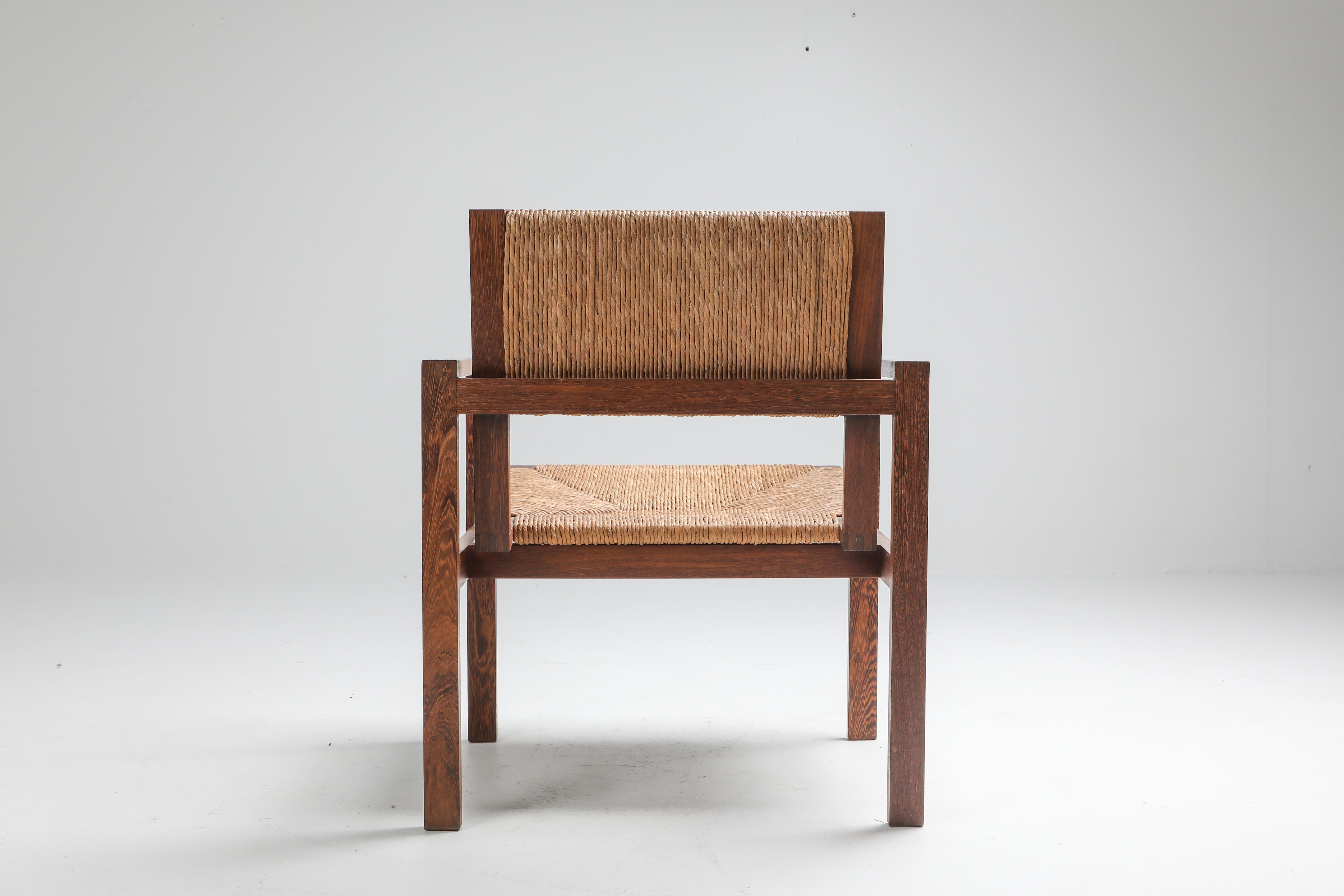 20th Century Hein Stolle Wengé Armchair for 't Spectrum, the Netherlands 1950s