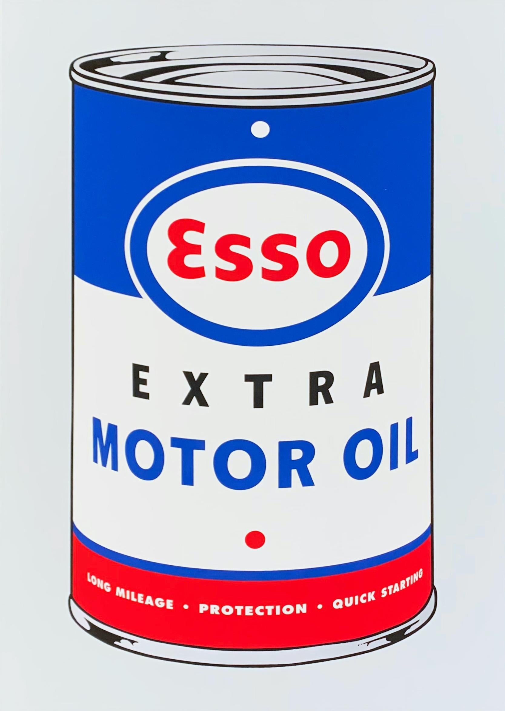 esso motor oil can