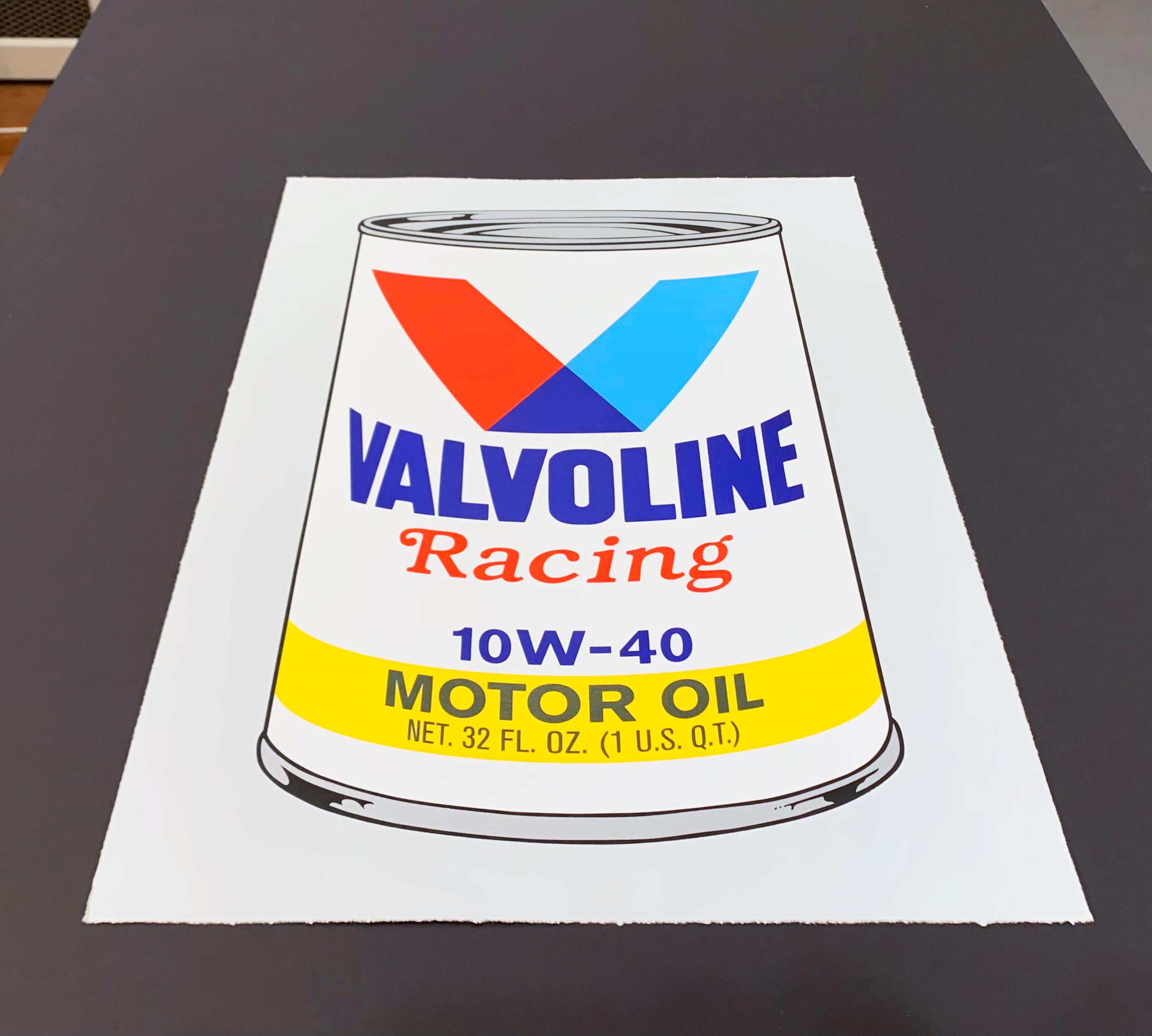 Artist: Heiner Meyer
Medium: Screenprint (multi-colored) on handmade paper
Title: Valvoline
Portfolio: Masterpieces in Oils
Signed: Hand signed and numbered on reverse
Year: 2016
Edition: 45/60
Framed Size: 32 3/4