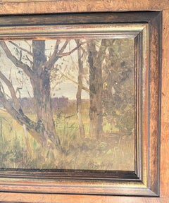 Impressionist oil painting by  Karl Adam Heinisch, 1847 – 1923 Landscape