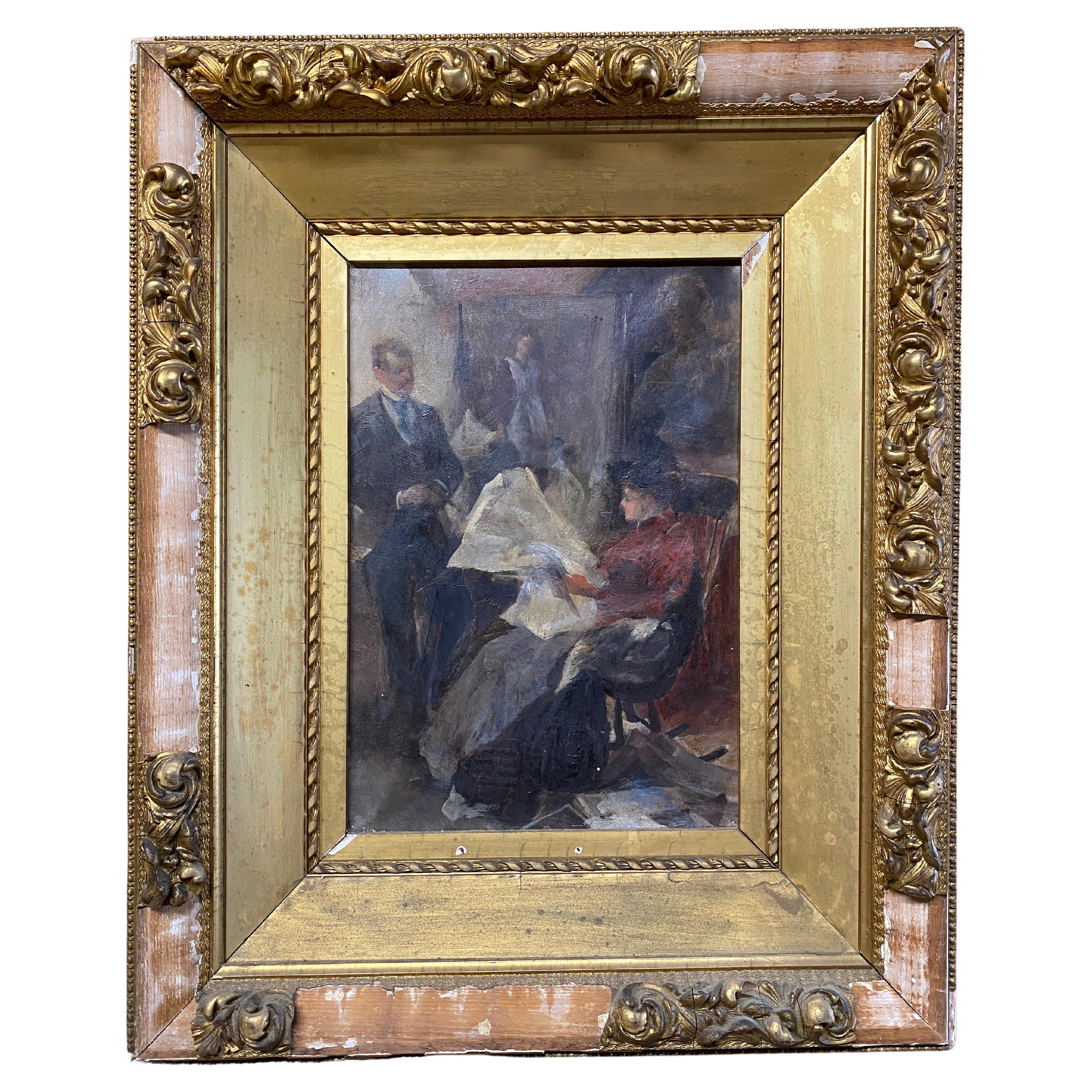 Heinrich August Schwabe '1843-1916' 'In the Studio' Painting