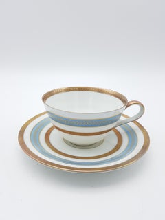 Heinrich Bavaria Porcelain Tea-Set, 14-Piece Gold Rimmed Bone China Set